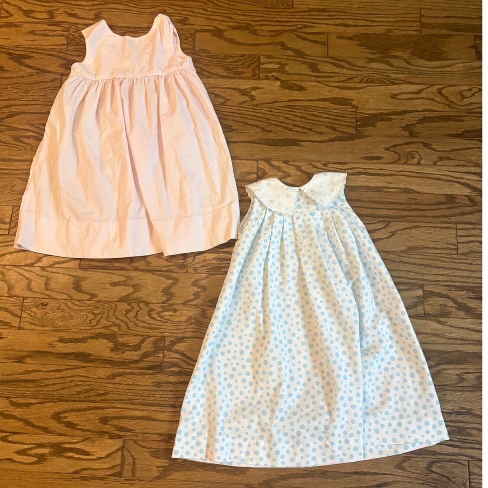 Lot Lavender Blue Pink Corduroy Jumper & Sophie Dess Polka Dot Dress Kids Size 5